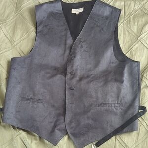 Men's Gray Paisley Vest